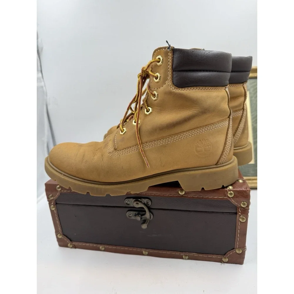 Woman Timberland Leather Boots Cornbread Youth Size 8M